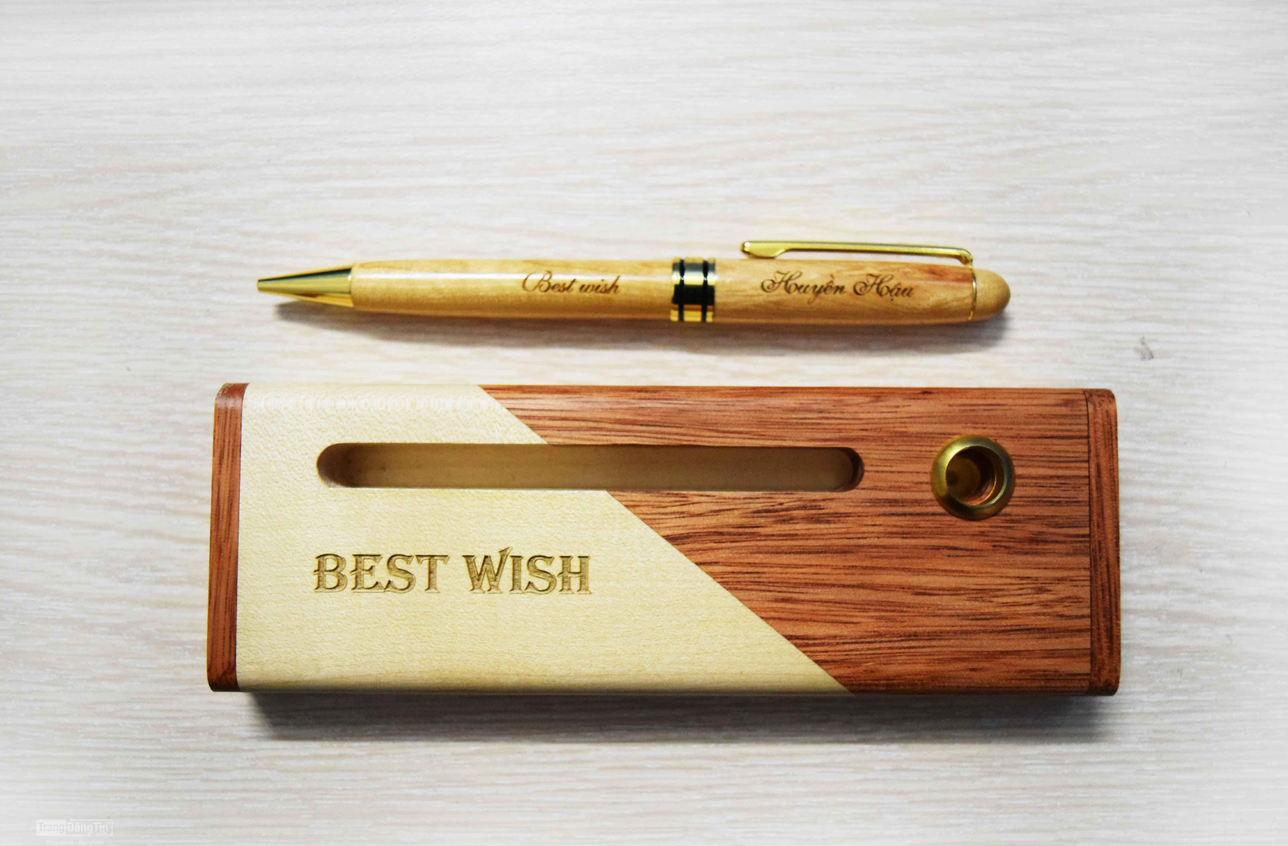 chuyên cung cấp bút gỗ quà tặng in khắc logo giá sỉ